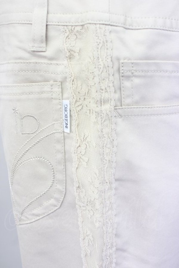 画像3: INGEBORG / サイドレースチノパン 13 ベージュ T-25-11-20-031-LO-PA-SA-ZT (3)