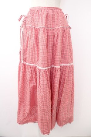 画像: PINK HOUSE / ギンガムチェックスカート  レッド T-25-11-21-028-LO-SK-SA-ZT