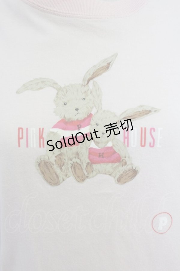 画像3: PINK HOUSE / うさぎ2匹ptTシャツ  ピンク T-25-11-21-003-LO-TS-SA-ZI (3)