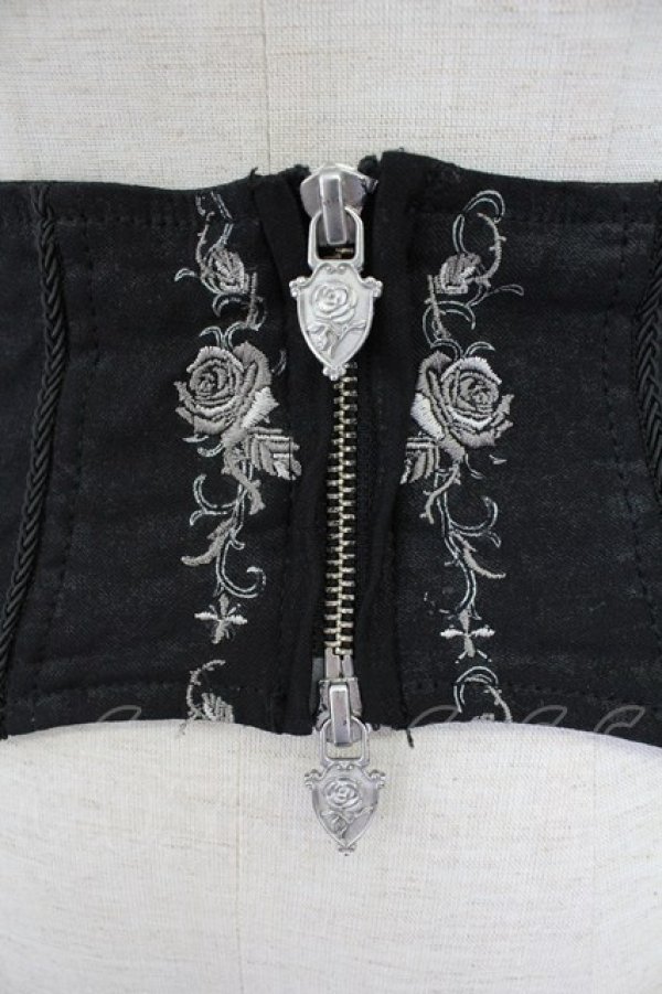 Ozz oneste / ポケットフラップコルセット風ベルト 黒 T-25-11-21-032