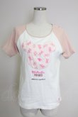 画像1: PINK HOUSE / ポストペットコラボTシャツ L ピンク T-25-11-21-004-LO-TS-SA-ZT1227K (1)