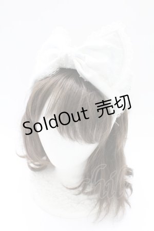 画像: HANGRY&ANGRY / リボンカチューシャ  白 T-25-11-21-034-HN-AC-SA-ZI