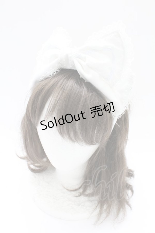 画像1: HANGRY&ANGRY / リボンカチューシャ  白 T-25-11-21-034-HN-AC-SA-ZI (1)