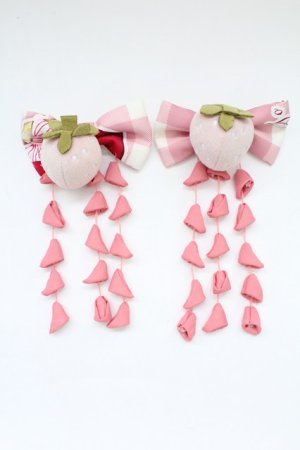画像: To Alice / いちご姫リボンクリップ  ピンク T-25-11-21-035-LO-AC-SA-ZT