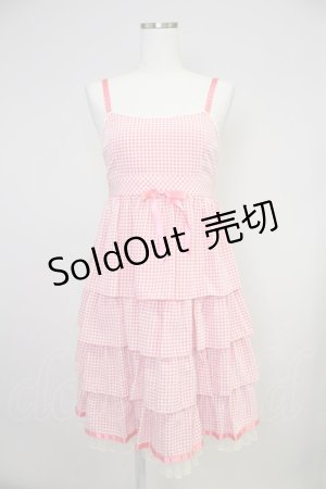 画像: Emily Temple cute / ギンガムチェックキャミワンピース  赤Ｘ白チェック T-25-11-21-007-ET-OP-SA-ZT