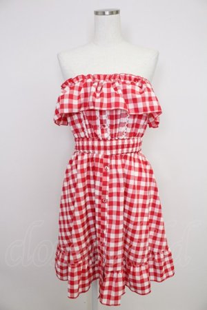画像: DearMyLove / 5WAYショートワンピース M 赤Ｘ白チェック T-25-11-21-008-EL-OP-SA-ZT