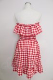 画像2: DearMyLove / 5WAYショートワンピース M 赤Ｘ白チェック T-25-11-21-008-EL-OP-SA-ZI (2)