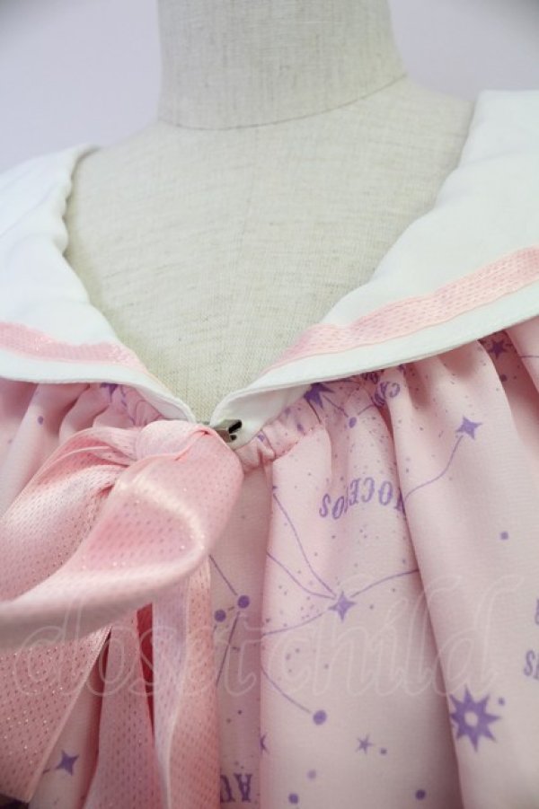 コ*】様 Angelic pretty　未使用　美品セーラー風　ジャンスカ　ワン Angelic Pretty / Cosmicセーラージャンパースカート ピンク T-25-11