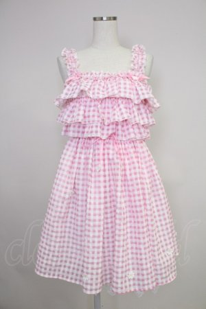 画像: To Alice / サマーデイジーギンガムチェックジャンパースカート  ピンクチェック T-25-11-21-015-LO-OP-SA-ZT