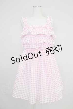 画像: To Alice / サマーデイジーギンガムチェックジャンパースカート  ピンクチェック T-25-11-21-015-LO-OP-SA-ZI