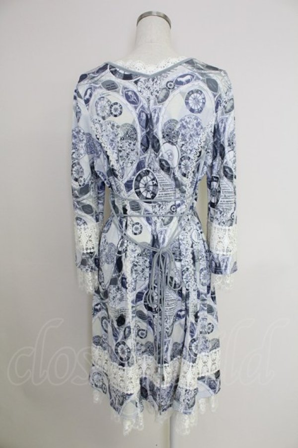 画像2: Ozz oneste / 総柄レースデザインワンピース  グレーＸ白 T-25-11-21-016-OO-OP-SA-ZI (2)