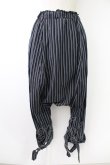 画像1: PUTUMAYO / ストライプサルエルパンツ  黒Ｘネイビー T-25-11-23-035-PT-PA-SA-ZI (1)