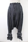 画像2: PUTUMAYO / ストライプサルエルパンツ  黒Ｘネイビー T-25-11-23-035-PT-PA-SA-ZI (2)