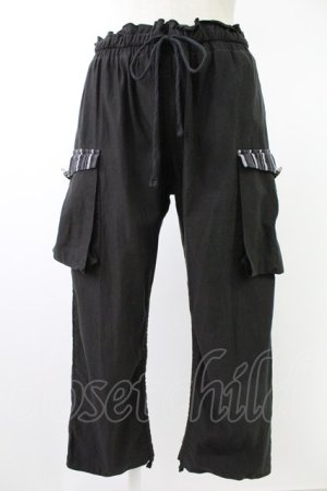 画像: PUTUMAYO / サイドポケットパンツ  黒Ｘ青 T-25-11-23-037-PT-PA-SA-ZT