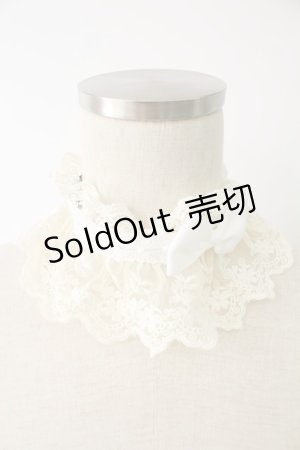 画像: ATELIER PIERROT / レースリボンチョーカー  アイボリー T-25-11-23-042-EL-AC-SA-ZI