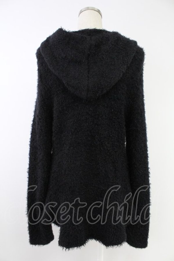 画像2: PUTUMAYO / ストライプボアパーカー  黒Ｘ濃ピンク T-25-11-23-021-PT-TO-SA-ZI (2)