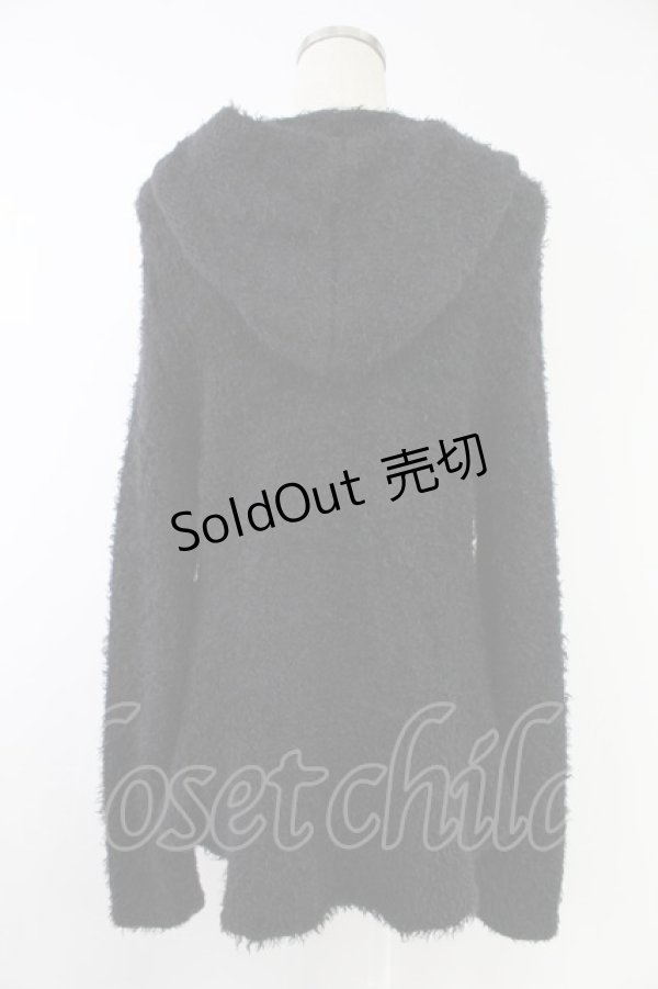 画像2: PUTUMAYO / ストライプボアパーカー  黒Ｘ濃ピンク T-25-11-23-021-PT-TO-SA-ZI (2)