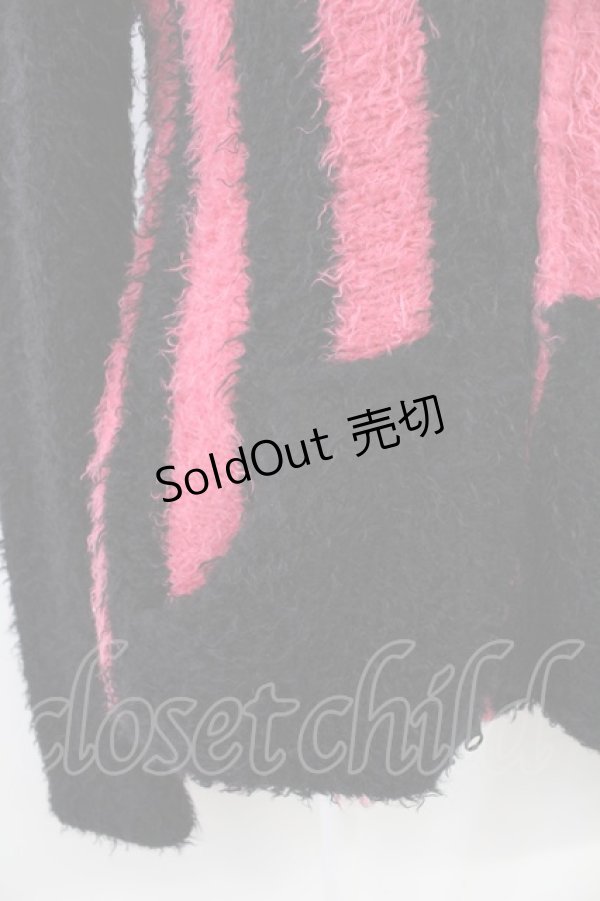 画像3: PUTUMAYO / ストライプボアパーカー  黒Ｘ濃ピンク T-25-11-23-021-PT-TO-SA-ZI (3)