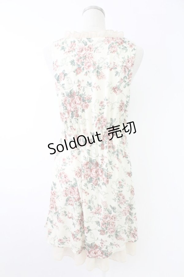 画像2: axes femme / 花柄ワンピース  アイボリーＸピンク T-25-11-23-023-AX-OP-SA-ZI (2)