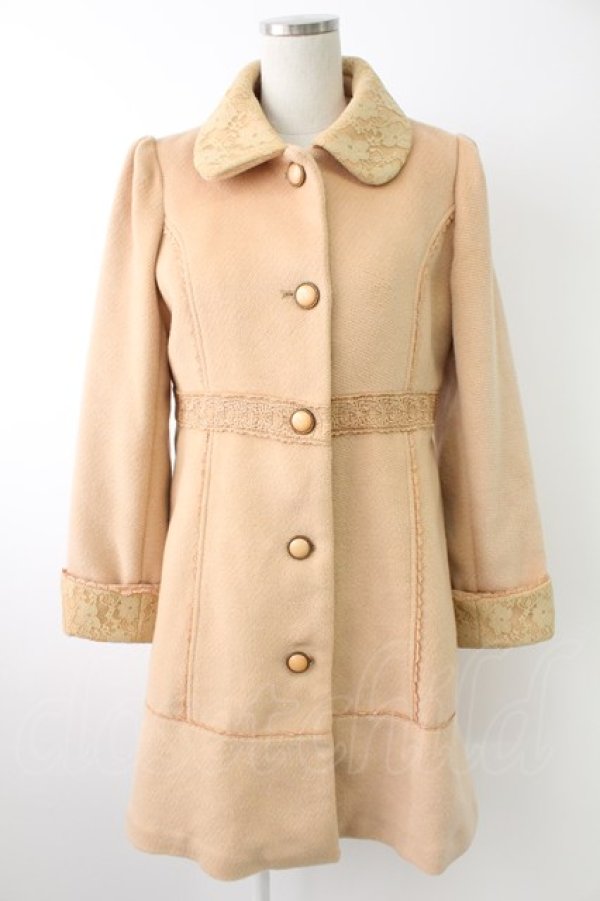 画像1: axes femme / レース使いコート  ベージュ T-25-11-23-025-AX-CO-SA-ZT (1)