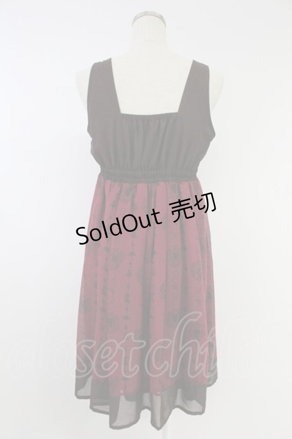 画像2: axes femme POETIQUE / 不思議の国のアリスワンピース  ボルドー T-25-11-23-026-AX-OP-SA-ZI (2)