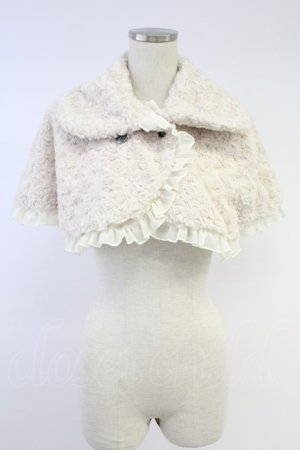 画像: ALGONQUINS / ボアシフォンフリルケープ  アイボリー T-25-11-23-029-AL-JA-SA-ZT