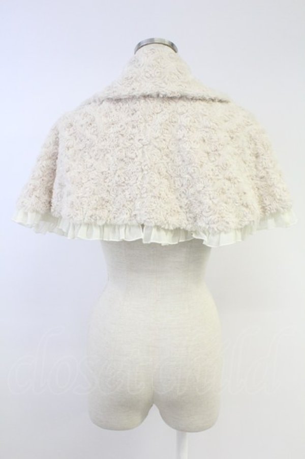 画像2: ALGONQUINS / ボアシフォンフリルケープ  アイボリー T-25-11-23-029-AL-JA-SA-ZI (2)