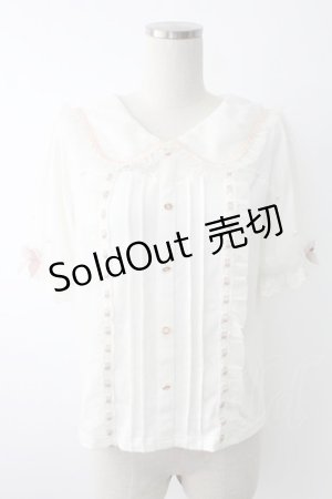 画像: LIZ LISA / チュールスリーブセーラートップス  白Ｘピンク T-25-11-28-001-LO-TO-SA-ZI