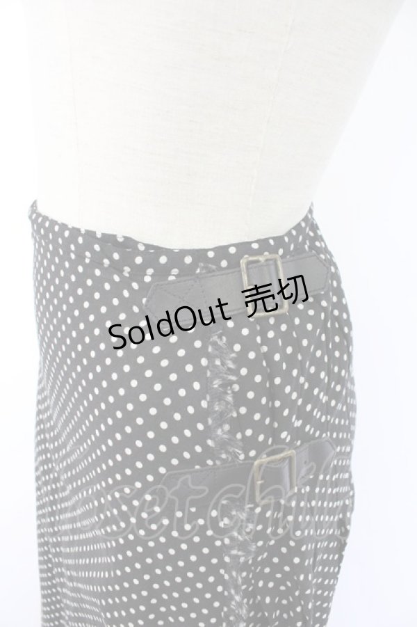 画像3: INGEBORG / ドット柄キルト風スカート  黒Ｘ白 T-25-11-28-027-LO-SK-SA-ZI (3)