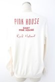 画像2: PINK HOUSE / ロゴプリントトレーナー  アイボリーＸ赤 T-25-11-28-005-LO-TO-SA-ZI (2)