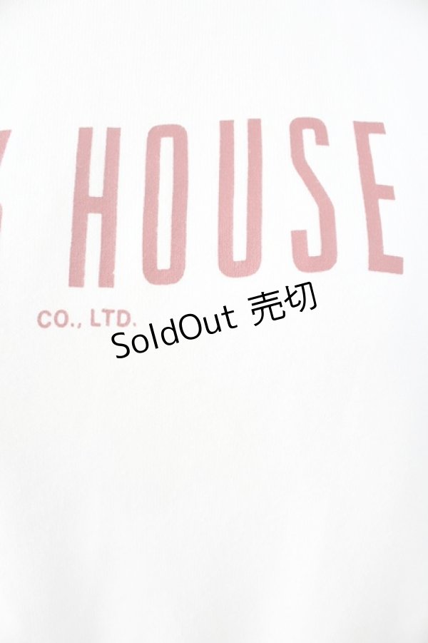 画像3: PINK HOUSE / ロゴプリントトレーナー  アイボリーＸ赤 T-25-11-28-005-LO-TO-SA-ZI (3)