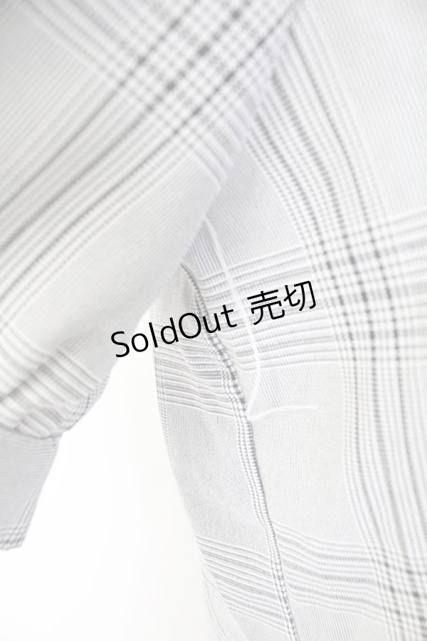 画像3: MA*RS / 肩あきチェックブラウス  黒チェック T-25-11-28-007-EL-BL-SA-ZI (3)