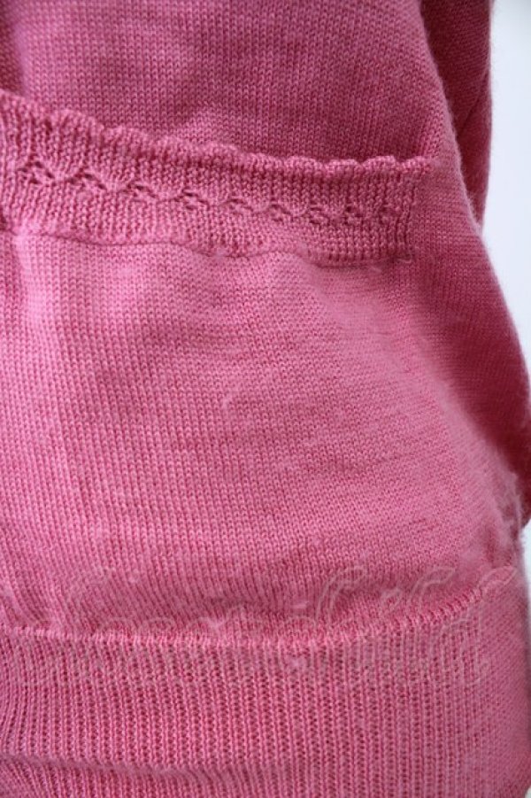 画像4: Jane Marple / マトリョーシカのデコパージュカーディガン M ピンク T-25-11-28-009-JM-TO-SA-ZI (4)