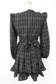 画像2: Secret Honey / サイド編み下げチェック長袖ワンピース  黒Ｘ白 T-25-11-28-015-CA-OP-SA-ZT (2)