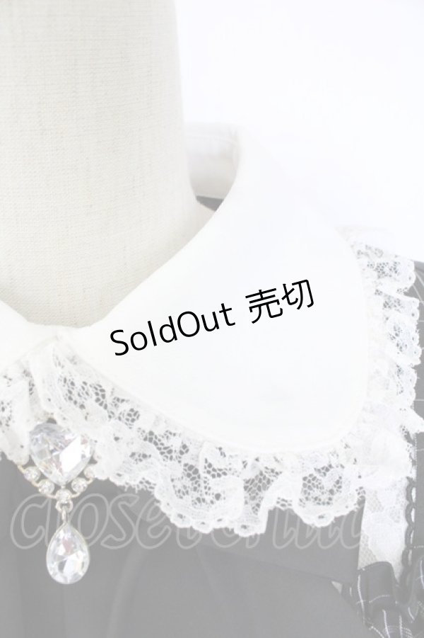 画像3: Secret Honey / サイド編み下げチェック長袖ワンピース  黒Ｘ白 T-25-11-28-015-CA-OP-SA-ZT (3)