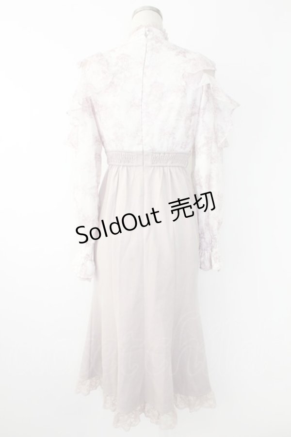 画像2: couture BY ROJITA / 花柄ドッキングロングワンピース  白Ｘピンク T-25-11-28-016-LO-OP-SA-ZI (2)