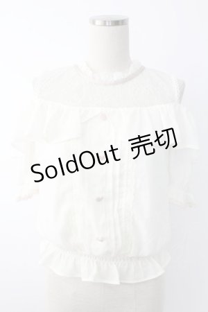 画像: LIZ LISA / 肩あきブラウス  アイボリー T-25-11-28-002-LO-BL-SA-ZI