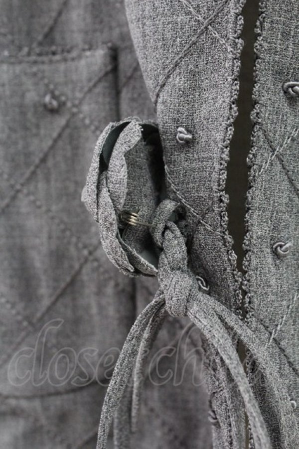 画像3: INGEBORG / カメリアひし形裏地ジャケット  グレー T-25-11-28-018-LO-JA-SA-ZI (3)