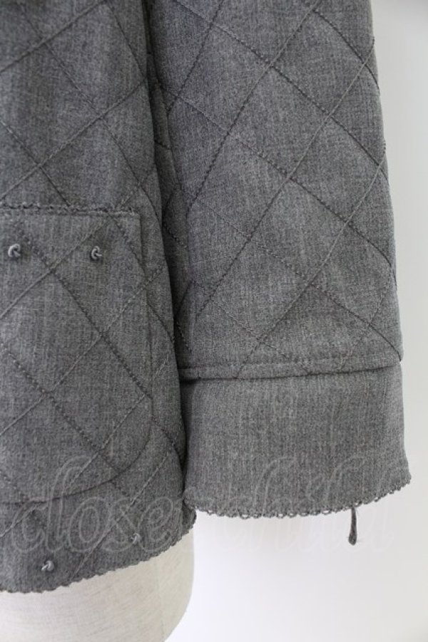 画像4: INGEBORG / カメリアひし形裏地ジャケット  グレー T-25-11-28-018-LO-JA-SA-ZI (4)