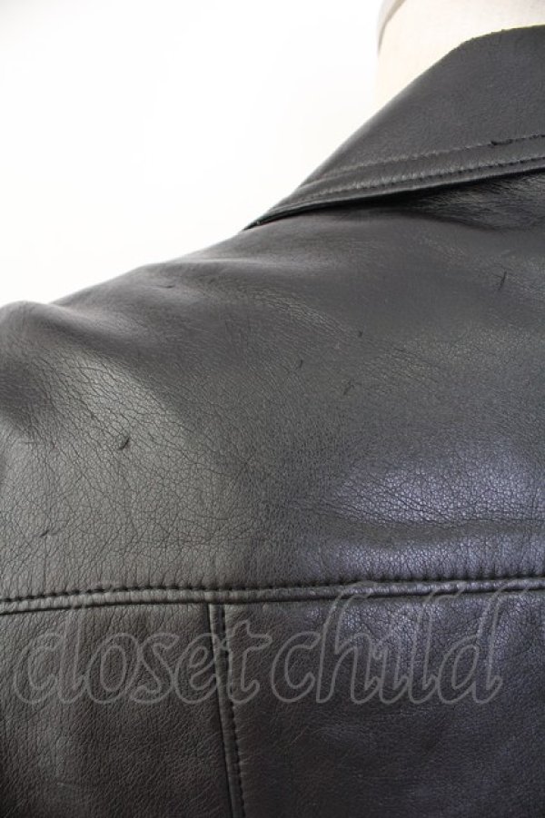 画像3: Jane Marple Dans Le Salon / フェイクレザーライダース M ブラック T-25-11-28-021-JM-JA-SA-ZT (3)