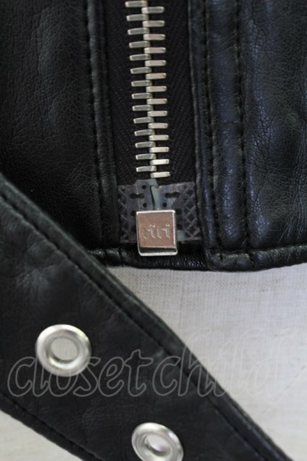 画像4: Jane Marple Dans Le Salon / フェイクレザーライダース M ブラック T-25-11-28-021-JM-JA-SA-ZT (4)