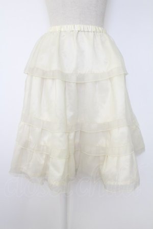 画像: Emily Temple cute / シフォン重ねスカート  アイボリー T-25-11-28-023-ET-SK-SA-ZI