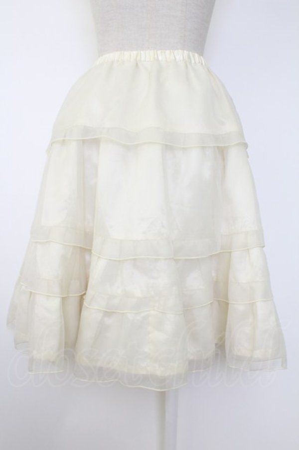 画像2: Emily Temple cute / シフォン重ねスカート  アイボリー T-25-11-28-023-ET-SK-SA-ZT (2)