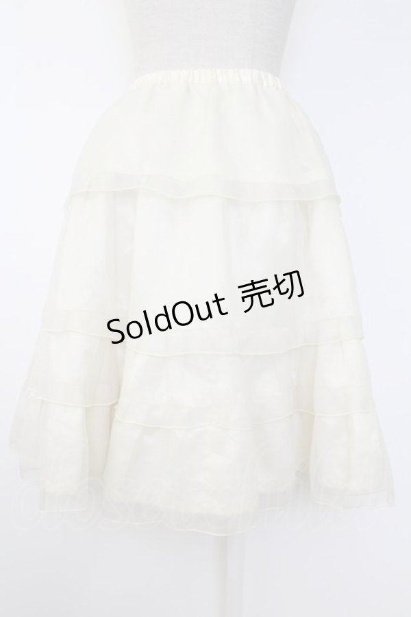 画像2: Emily Temple cute / シフォン重ねスカート  アイボリー T-25-11-28-023-ET-SK-SA-ZI (2)
