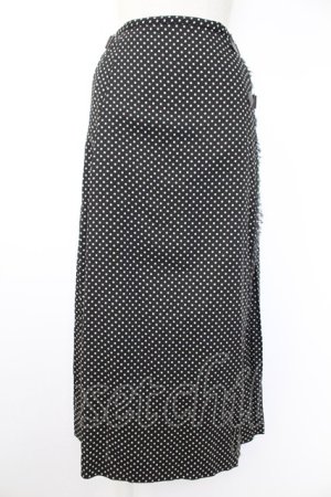 画像: INGEBORG / ドット柄キルト風スカート  黒Ｘ白 T-25-11-28-027-LO-SK-SA-ZI