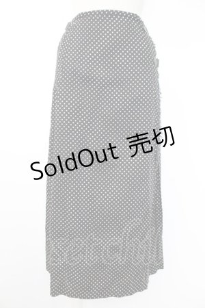画像: INGEBORG / ドット柄キルト風スカート  黒Ｘ白 T-25-11-28-027-LO-SK-SA-ZI