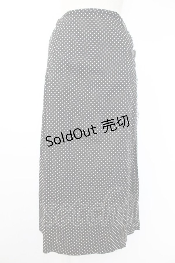 画像1: INGEBORG / ドット柄キルト風スカート  黒Ｘ白 T-25-11-28-027-LO-SK-SA-ZI (1)