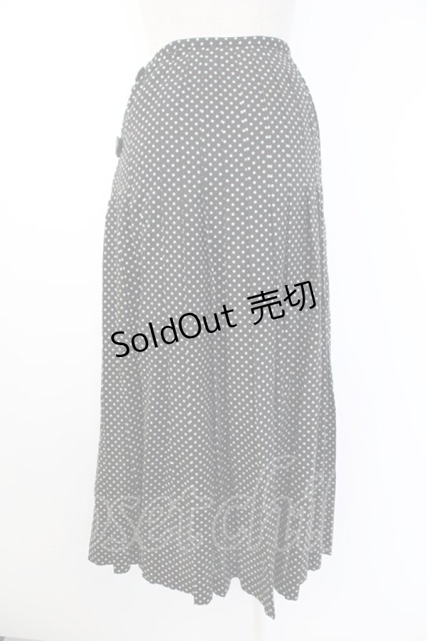 画像2: INGEBORG / ドット柄キルト風スカート  黒Ｘ白 T-25-11-28-027-LO-SK-SA-ZI (2)