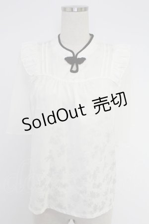 画像: axes femme / オリエンタルチャイナジャカードブラウス  白 T-25-12-03-001-AX-BL-SA-ZI