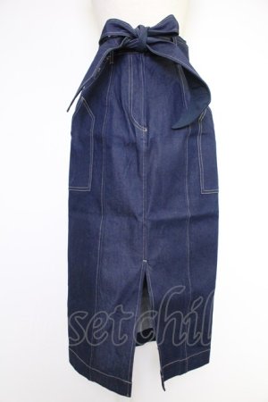 画像: axes femme POETIQUE / デニムロングタイトスカート  インディゴ T-25-12-03-039-AX-SK-SA-ZI